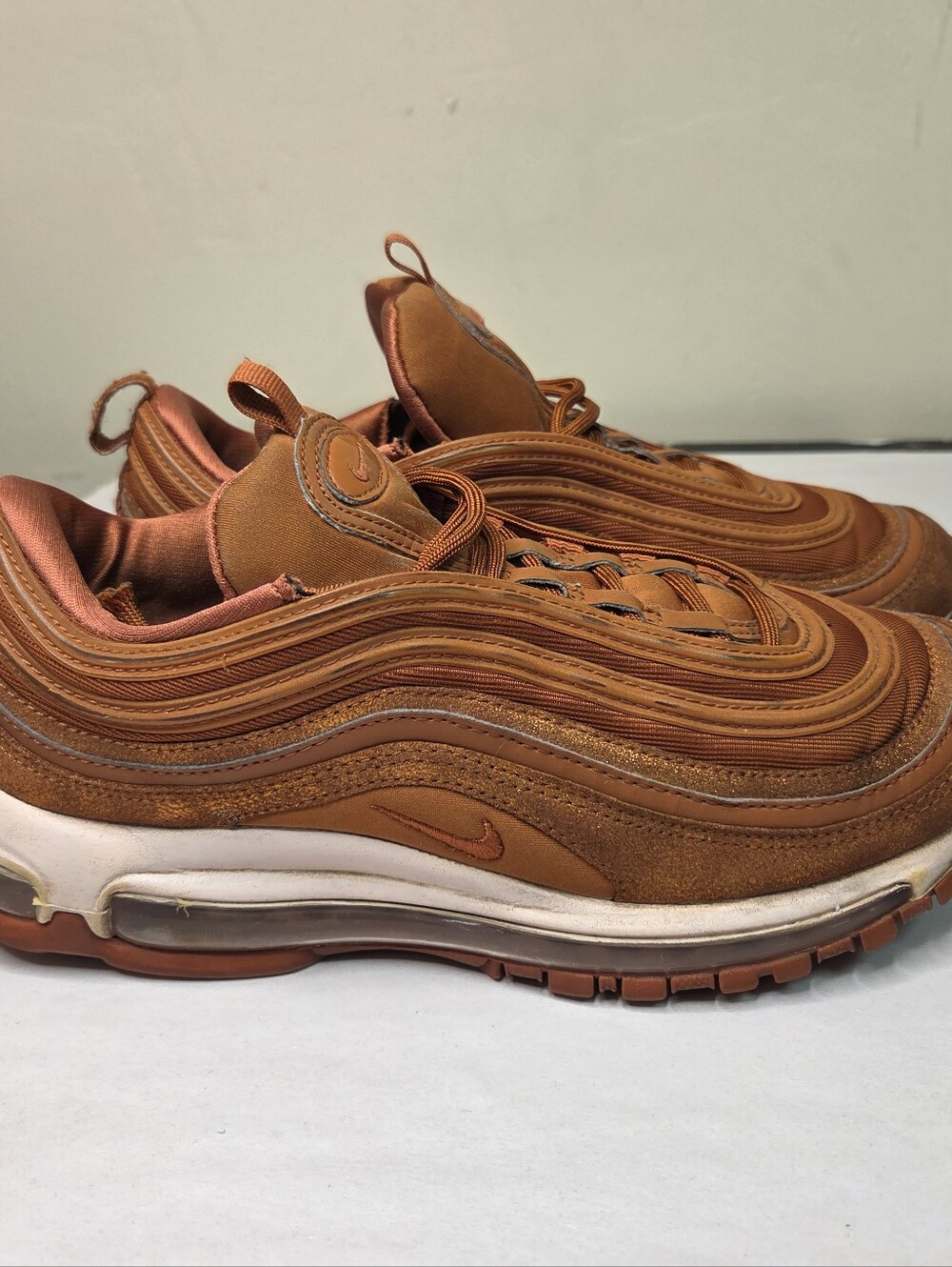 Nike Air Max 97 Bronze Copper Metallic Sneakers Women's US 9 EUR 40.5 Shoes - Picture 5 of 12
